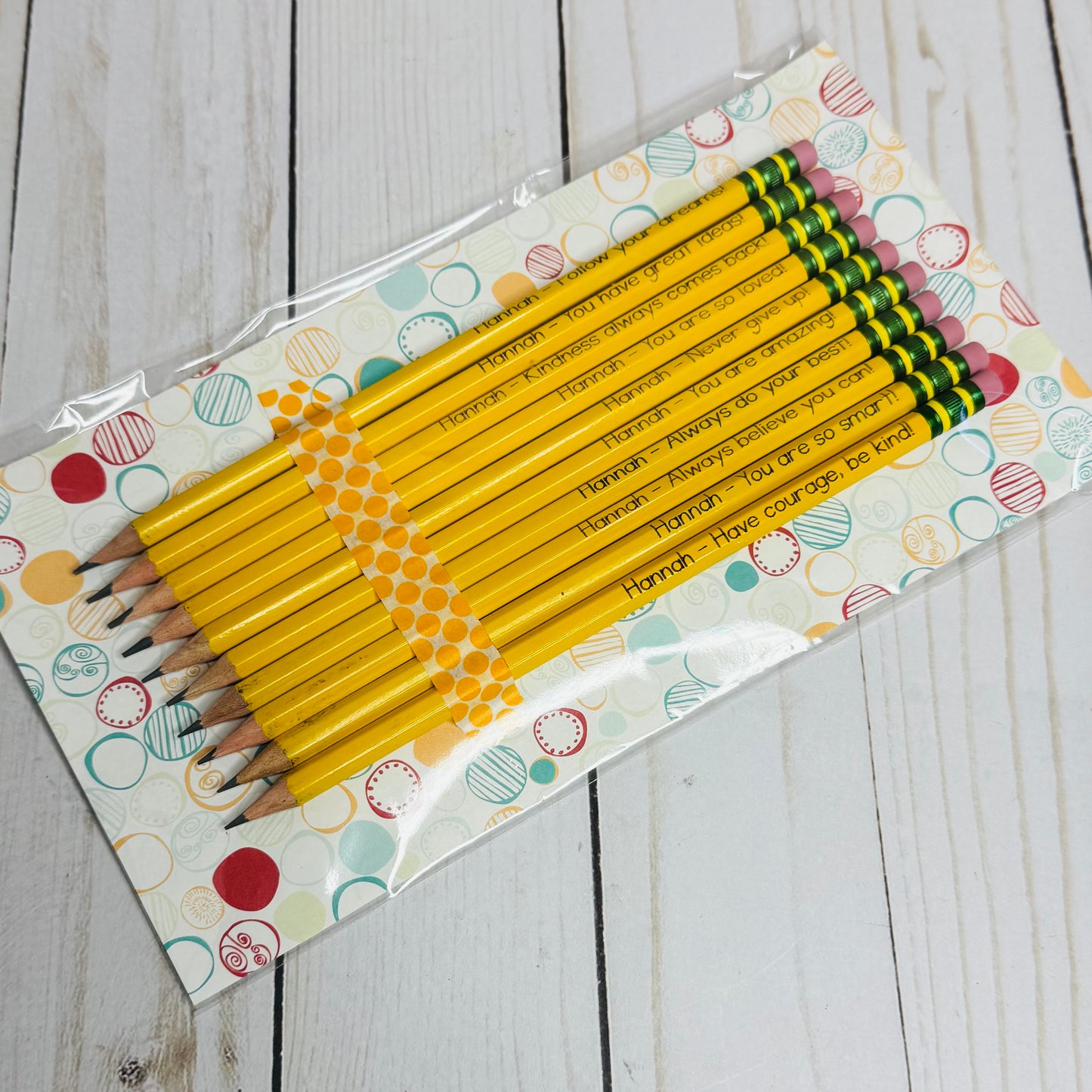 Personalized Engraved Affirmation Pencils