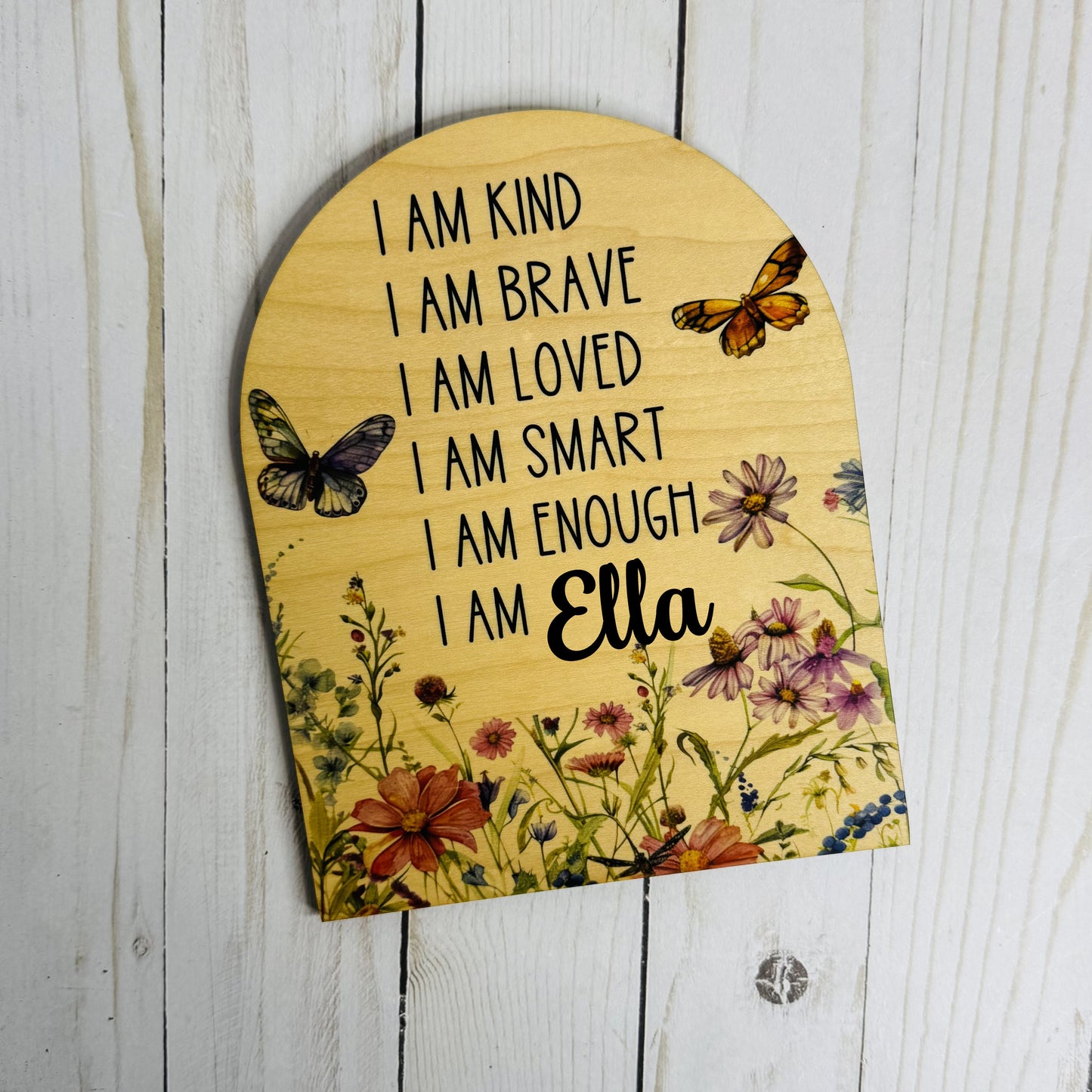 Personalized Wood Affirmation Sign