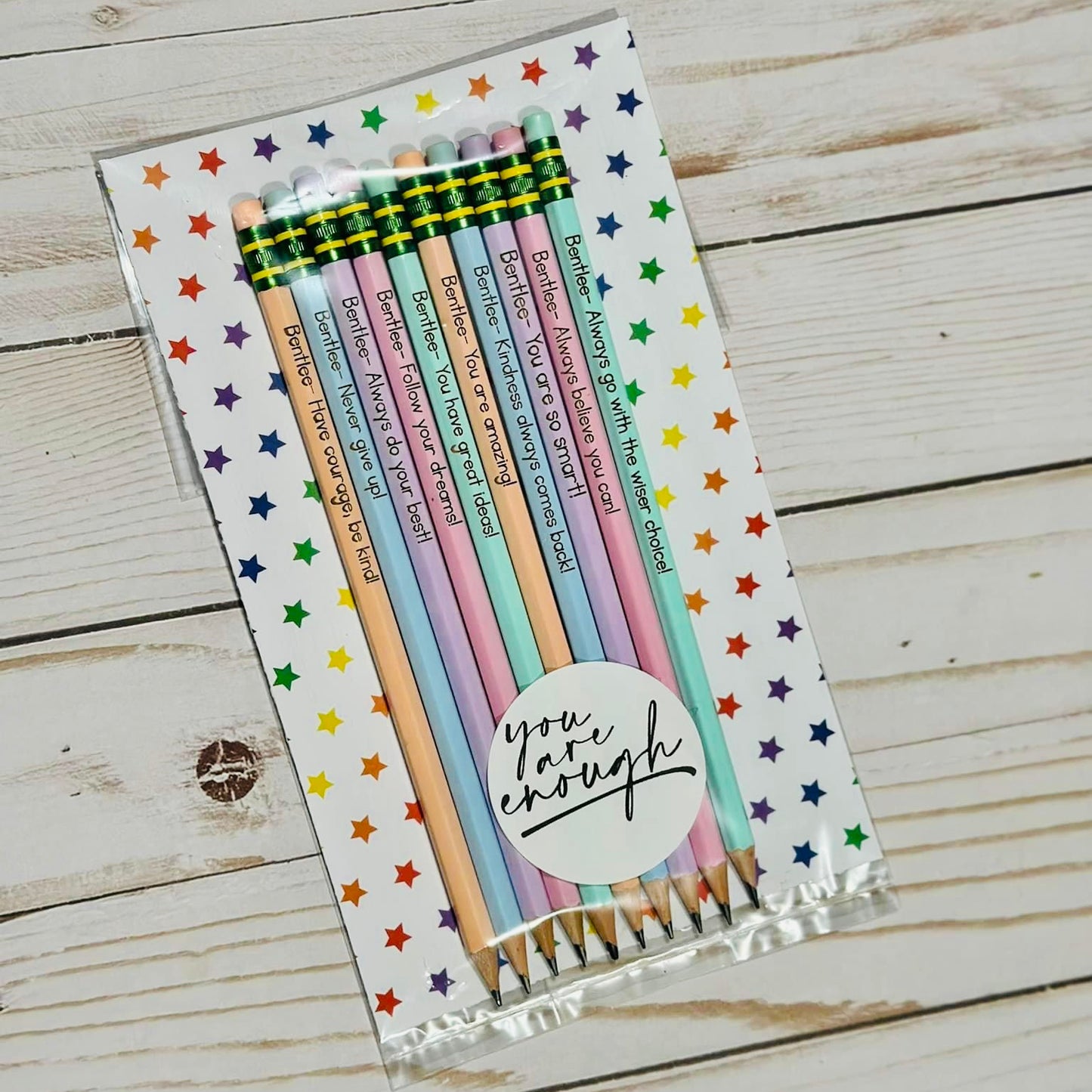 Personalized Engraved Affirmation Pencils