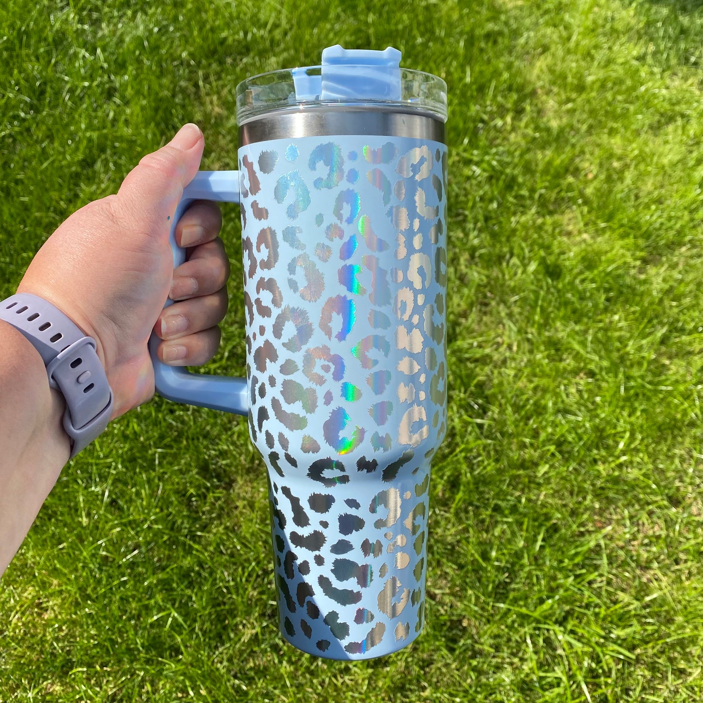 40oz Iridescent Leopard Tumbler