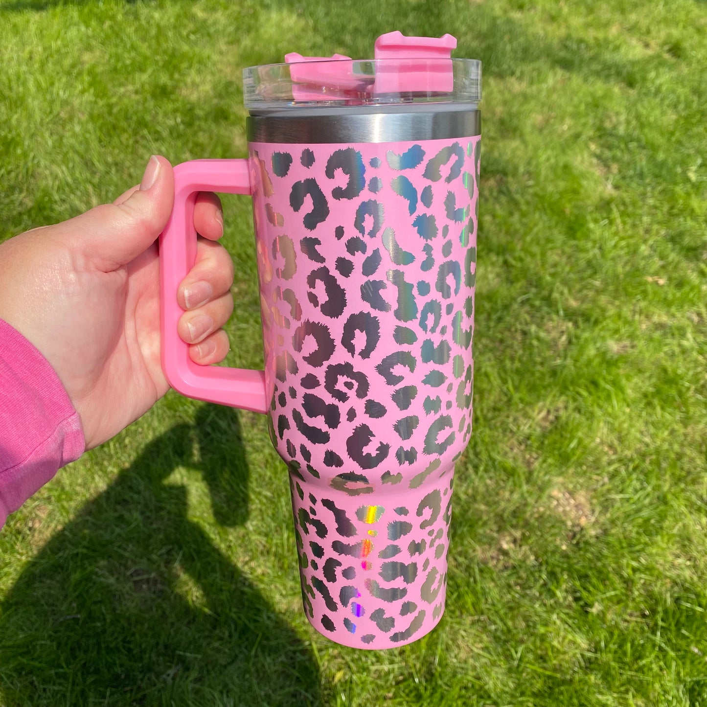 40oz Iridescent Leopard Tumbler