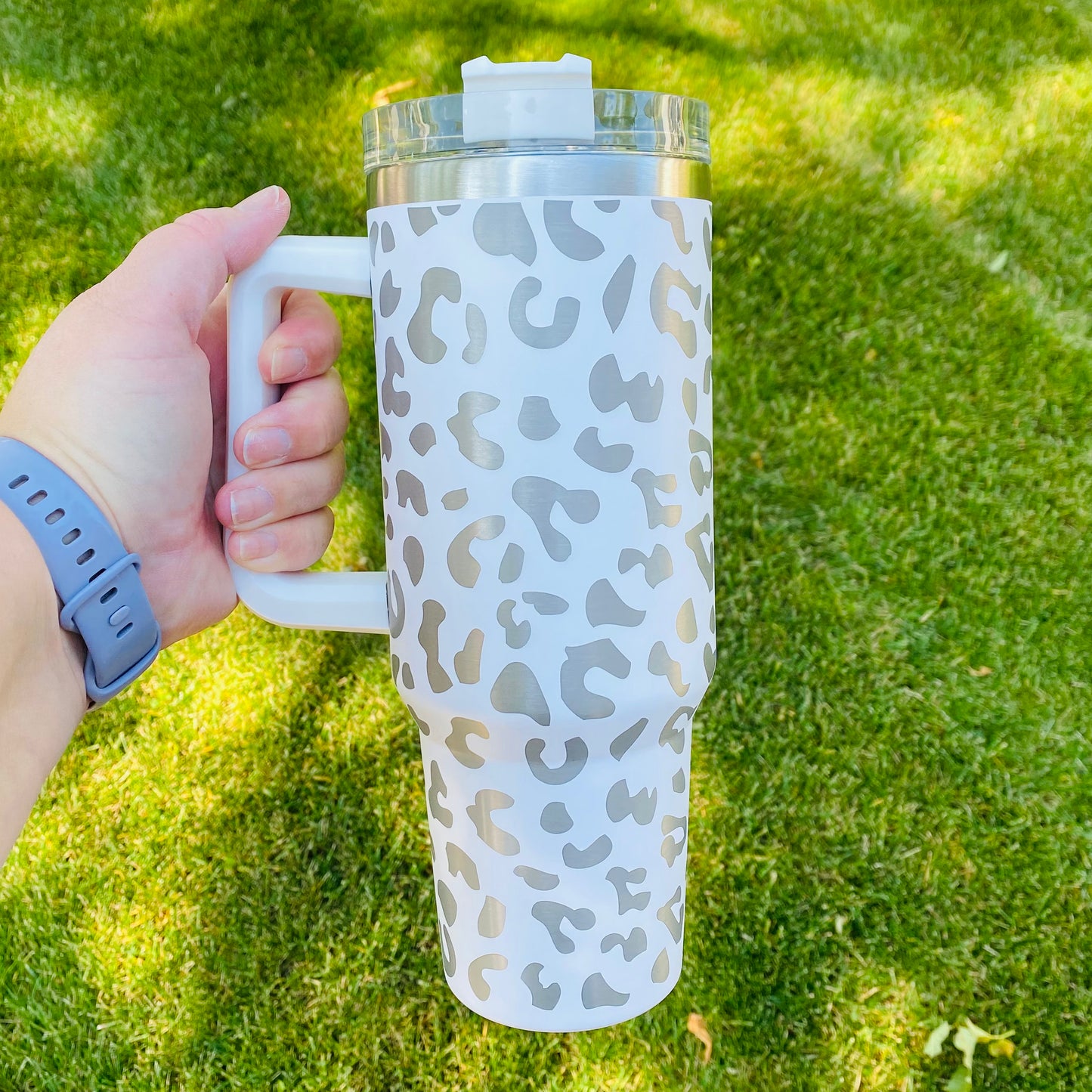 40oz Matte Leopard Tumbler