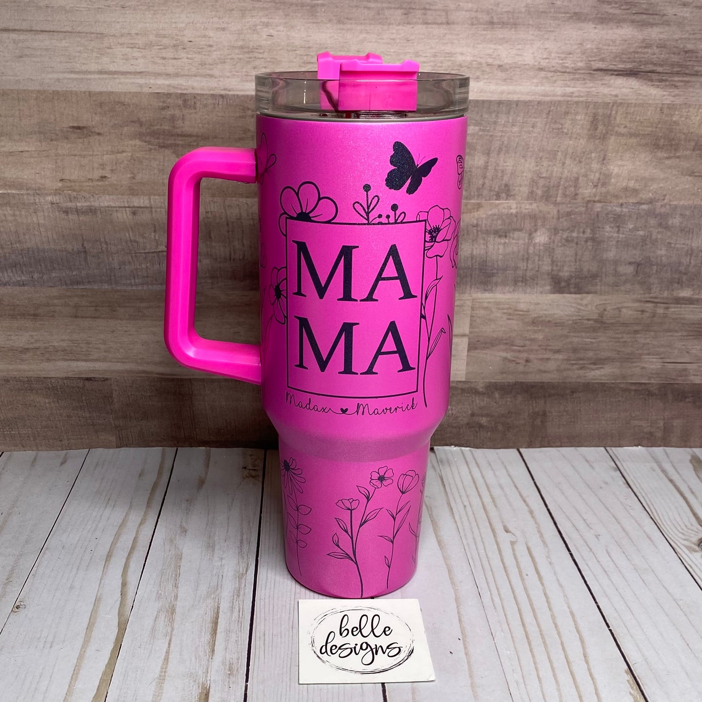 40oz Mama Floral Tumbler