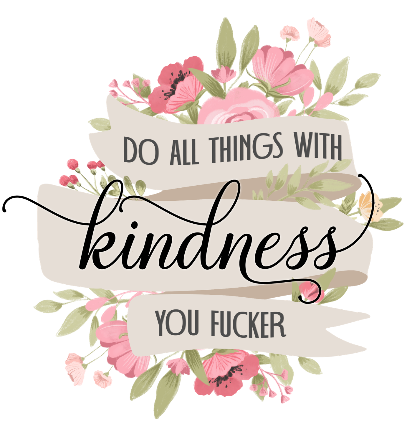 Aggressively Inspirational Keychain