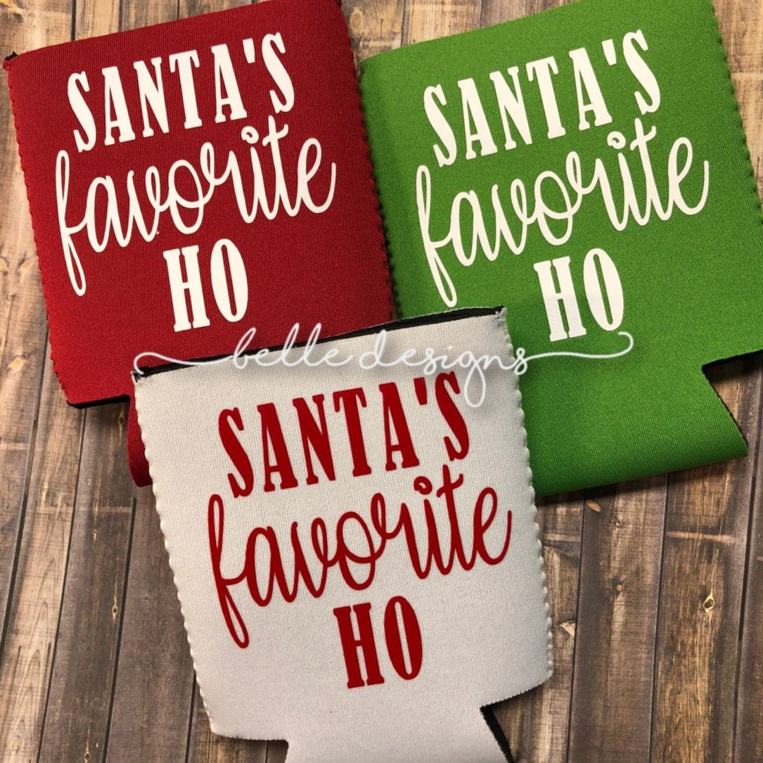 Santa can koozie