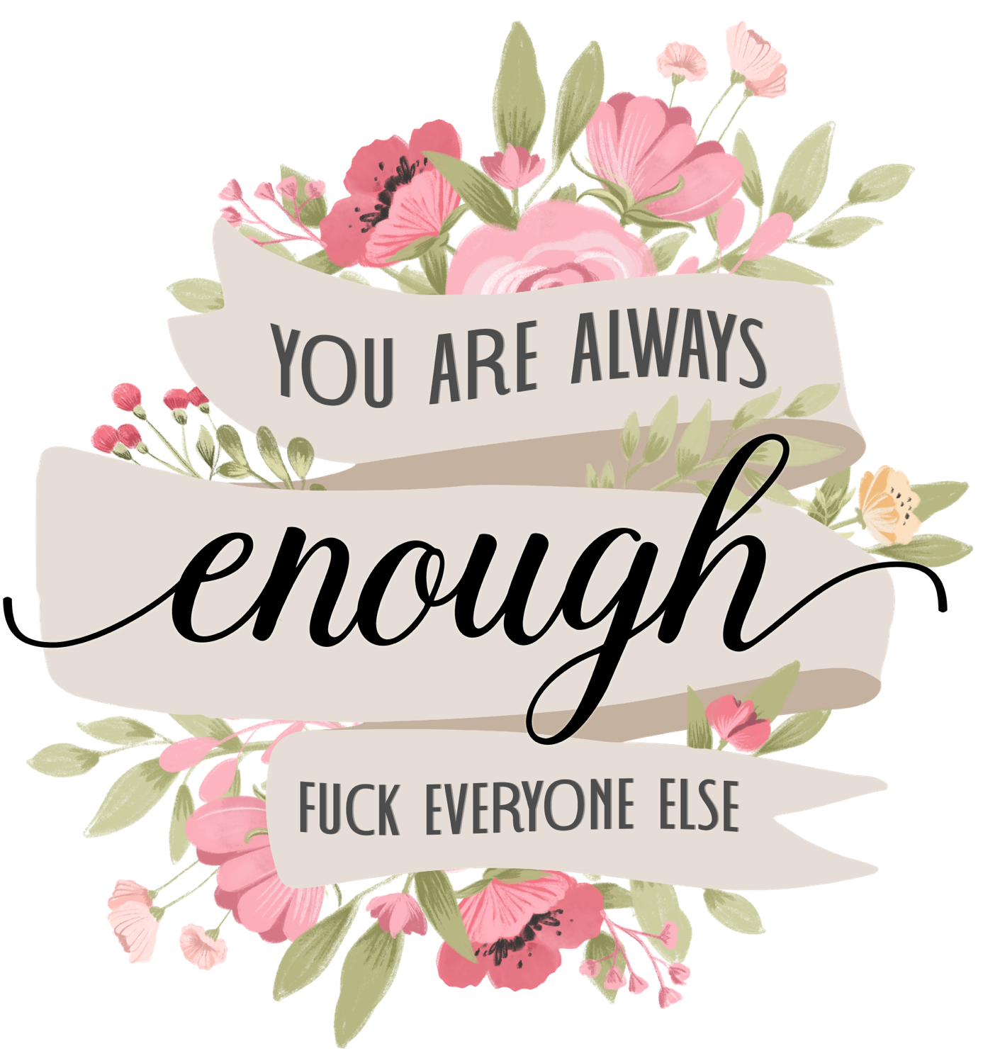 Aggressively Inspirational Keychain