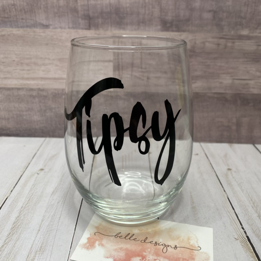 Tipsy Wine Glass