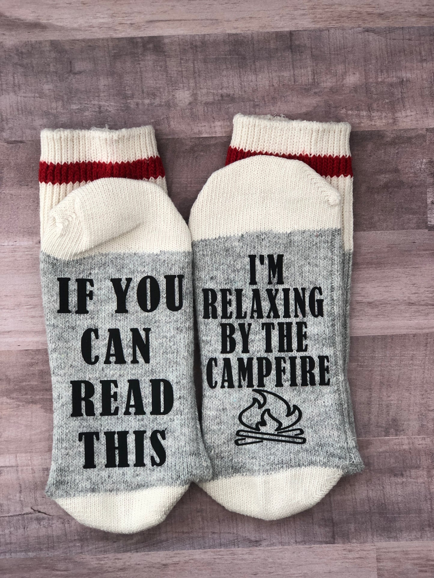 Relaxing by the campfire