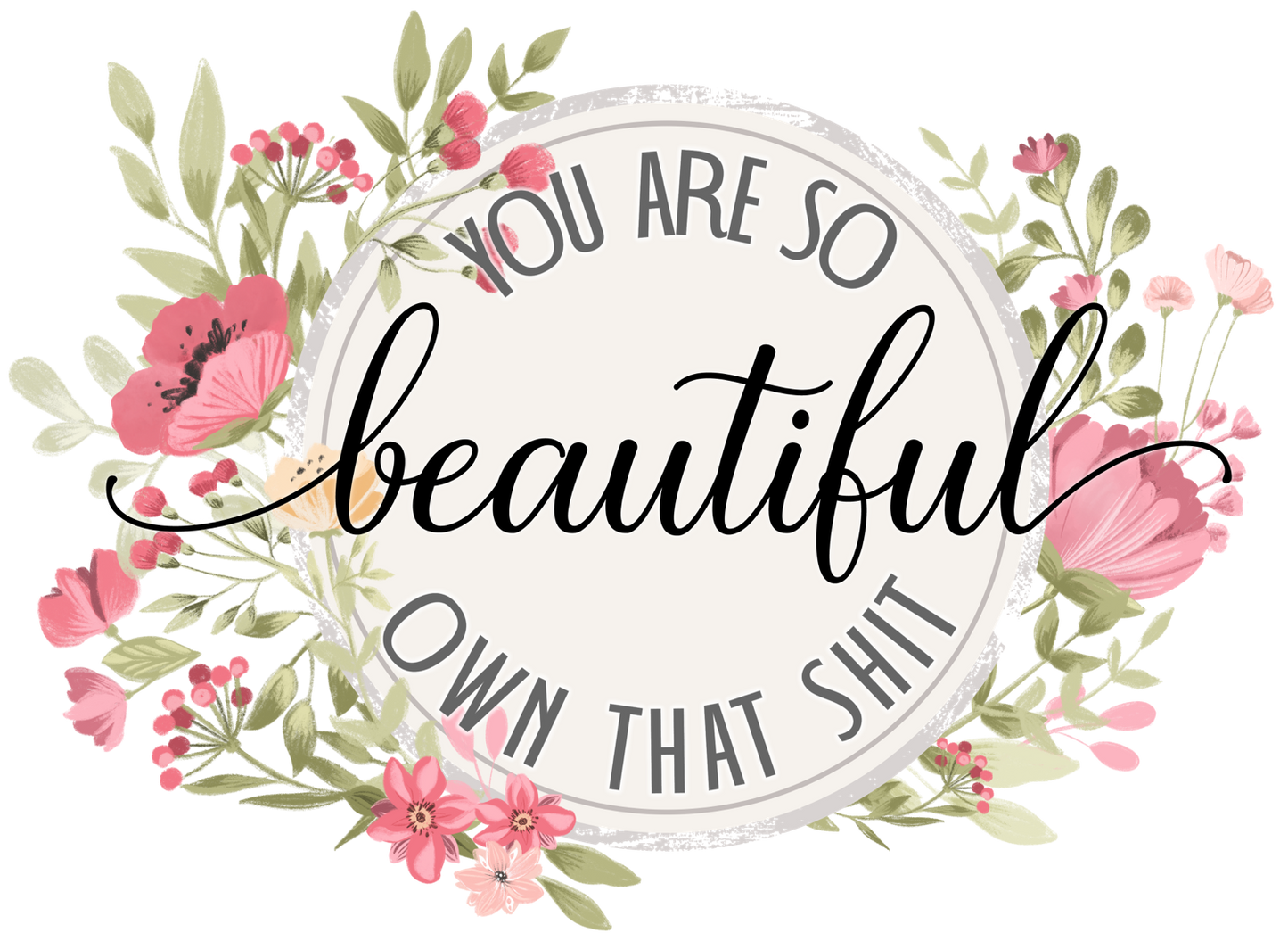 Aggressively Inspirational Keychain