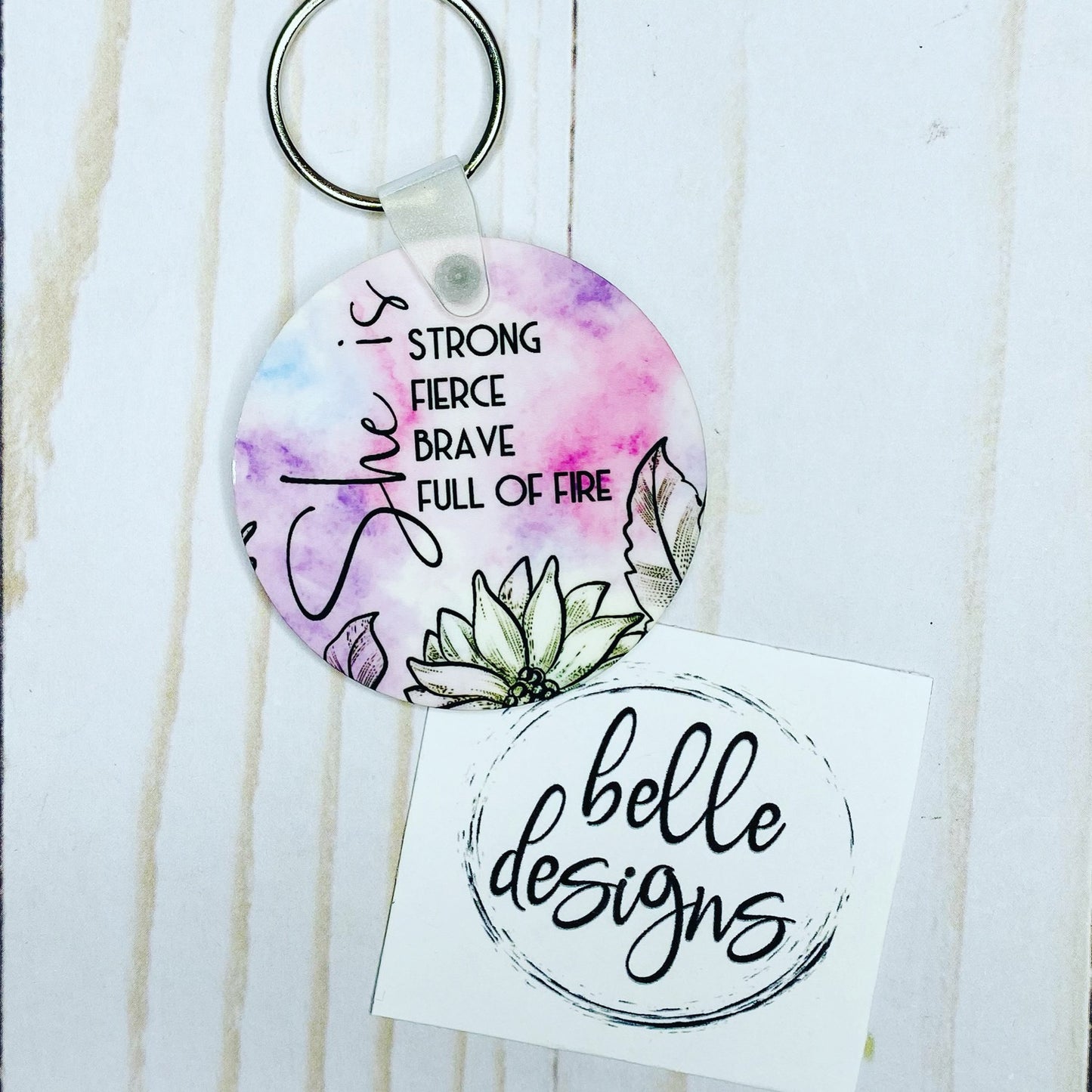 She is Strong Keychain