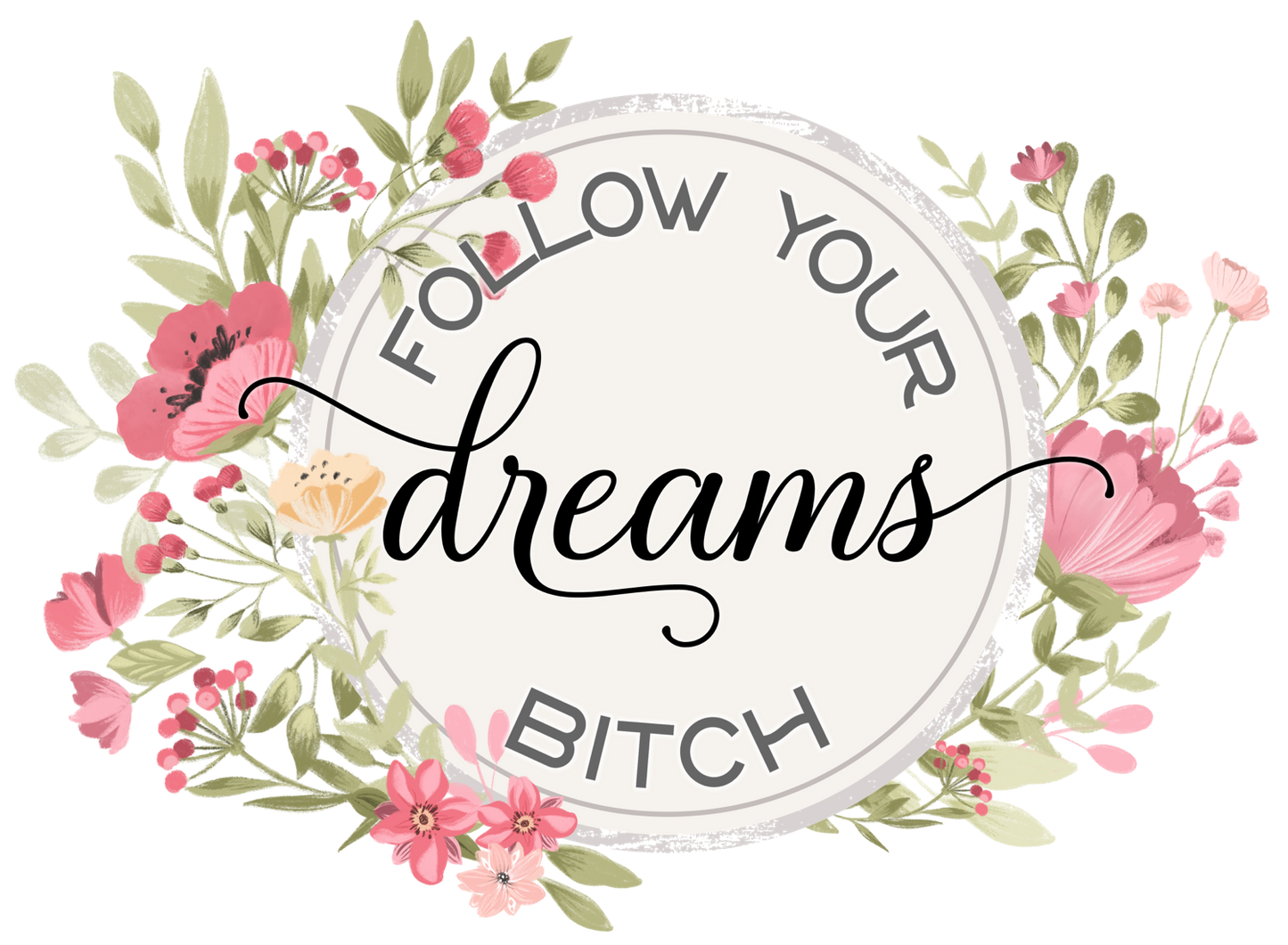 Aggressively Inspirational Keychain