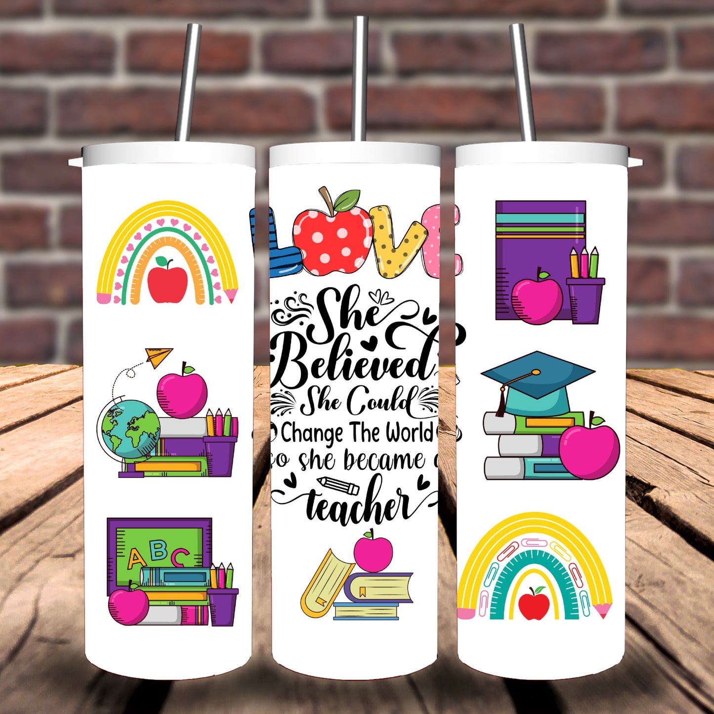 She Believed Skinny Sublimation Tumbler