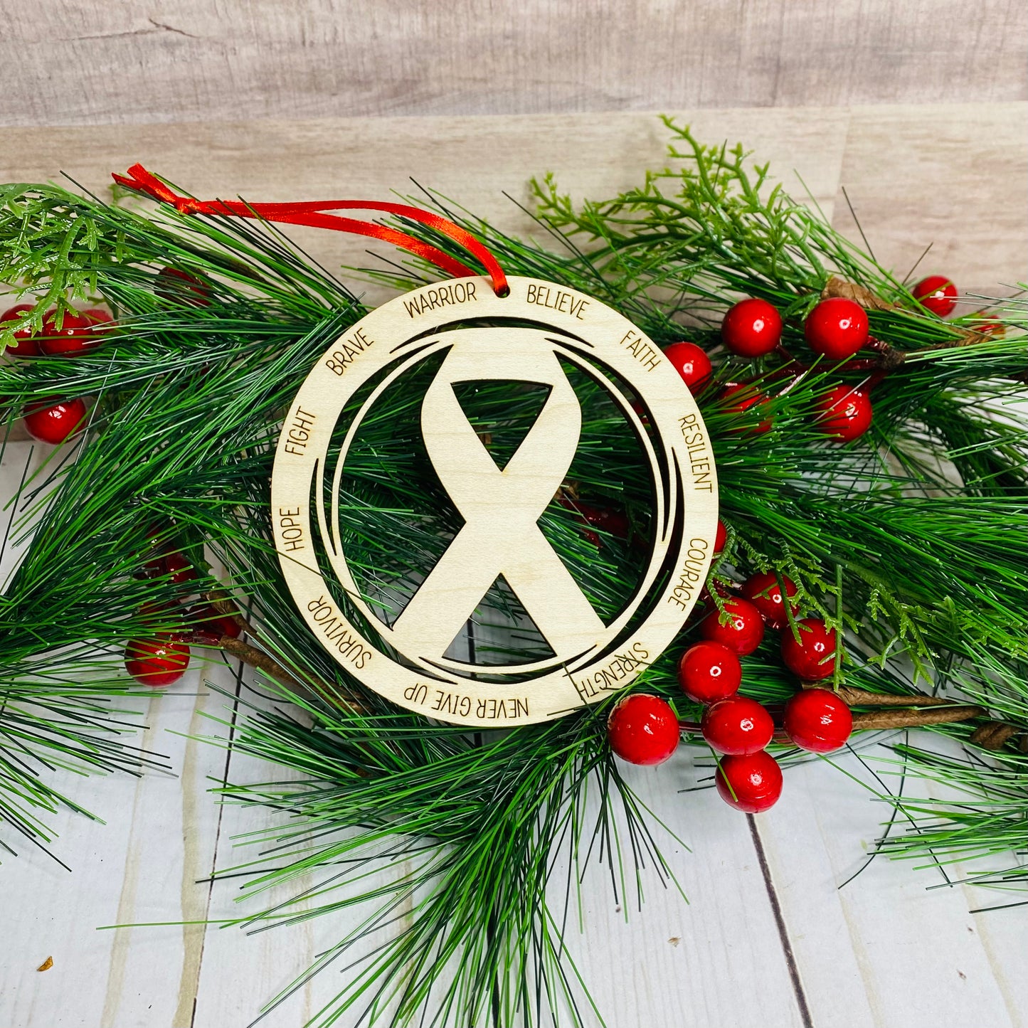 Cancer Ribbon Ornament
