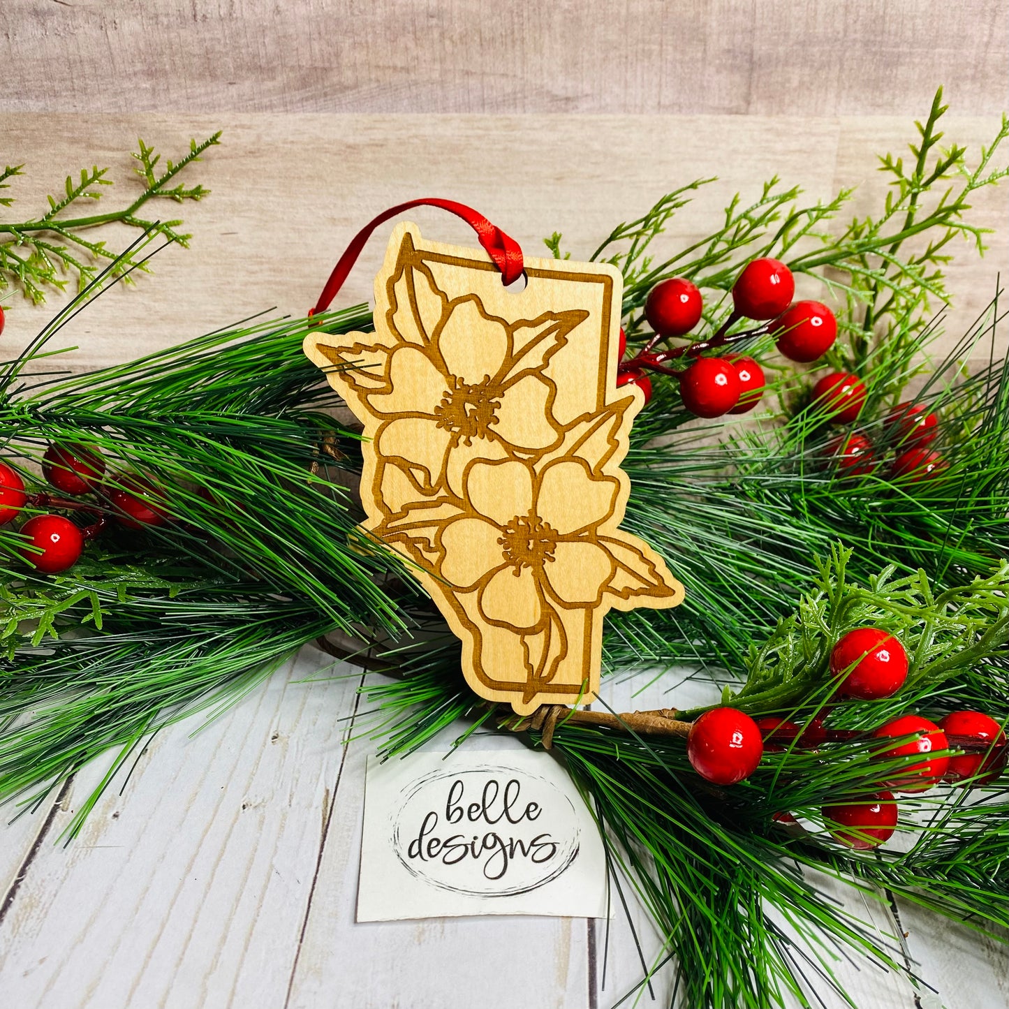 Alberta Wild Rose Ornament