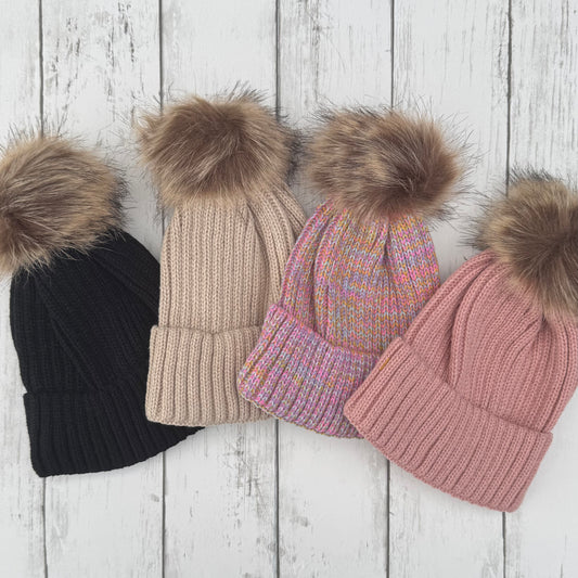 Kids Pom Pom Beanie