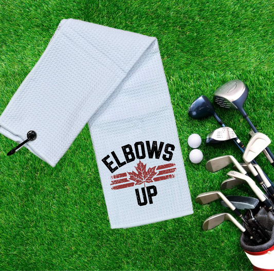 Elbows Up Golf Towel