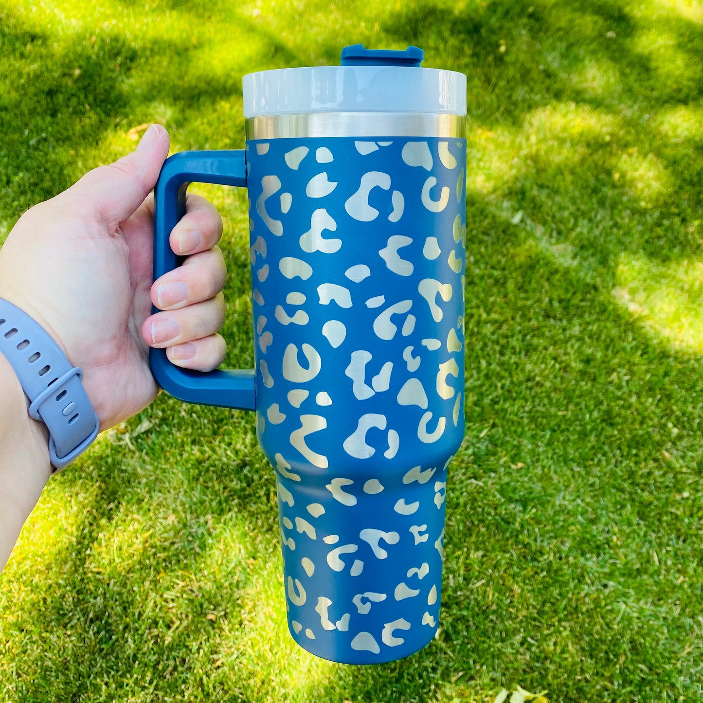 40oz Matte Leopard Tumbler