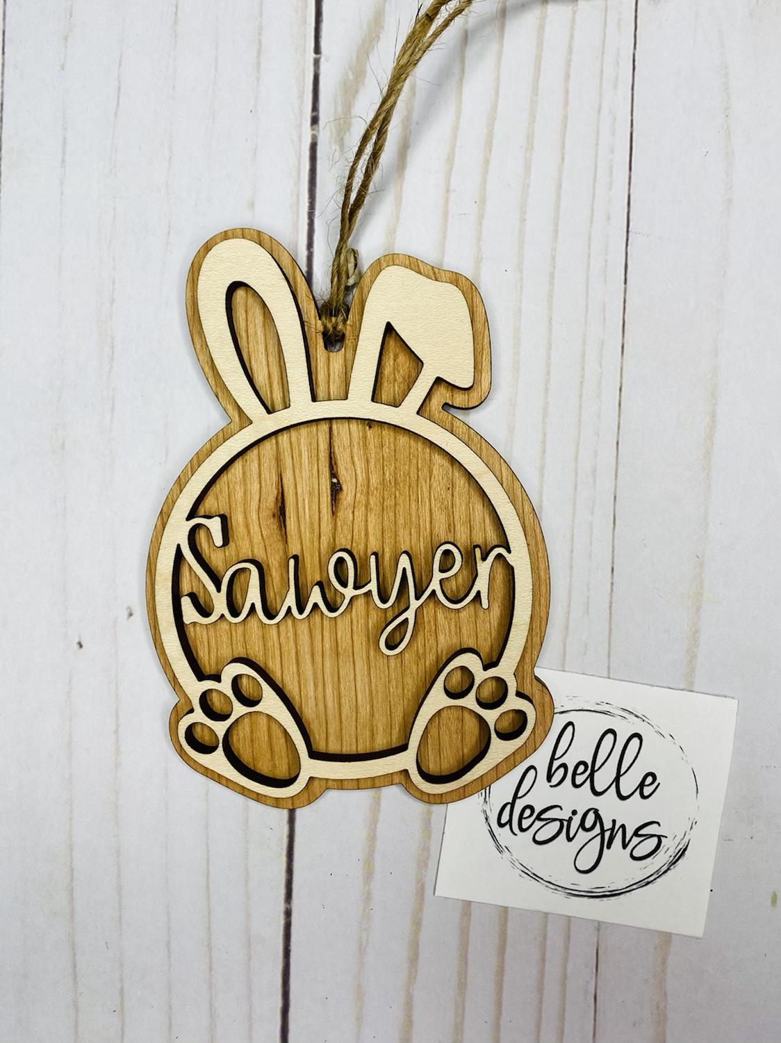 Easter basket tags - double layer