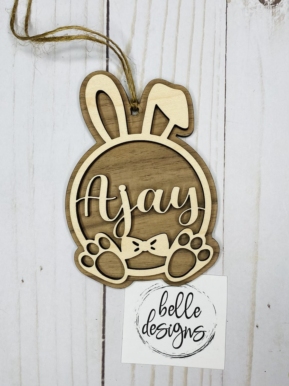 Easter basket tags - double layer