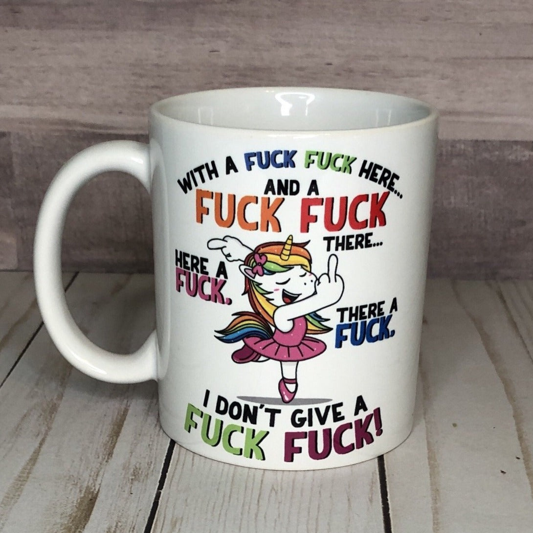 With a F*ck F*ck Here Mug