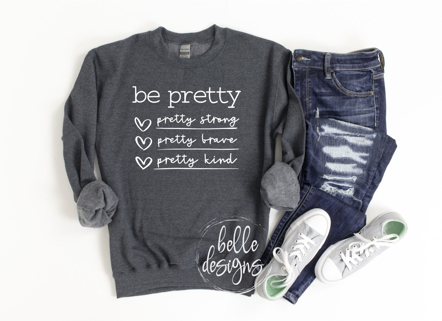 Be Pretty Crew Sweatshirt – Belle Designs Co.