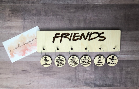 Friends wine charms
