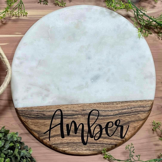 Marble/Acacia Serving Board