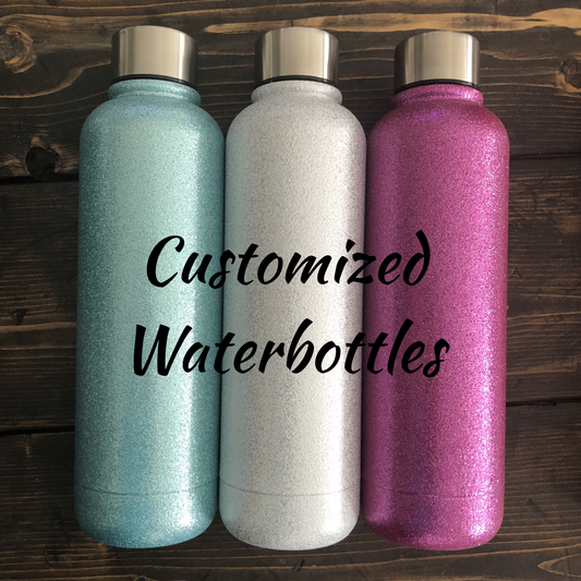 Custom Glitter Water Bottle
