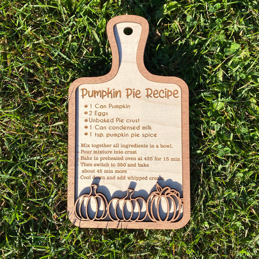 Pumpkin Pie Recipe Board
