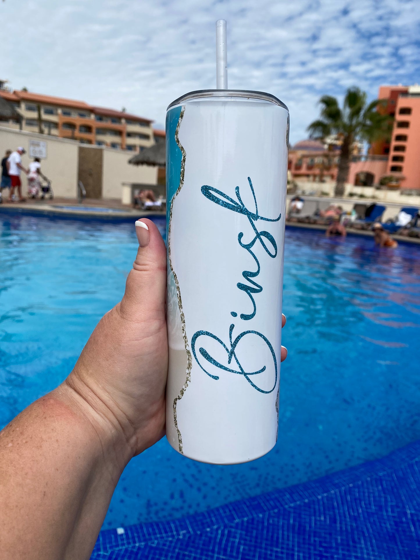 Custom Beach Skinny Tumbler