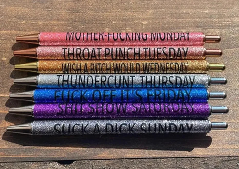 Vulgar Day of the week pens